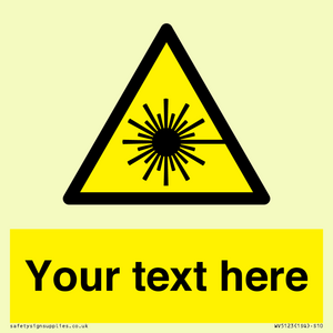 Custom Laser Hazard Sign